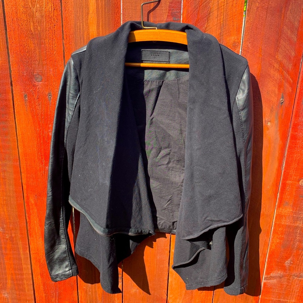 Pleather sweater/jacket